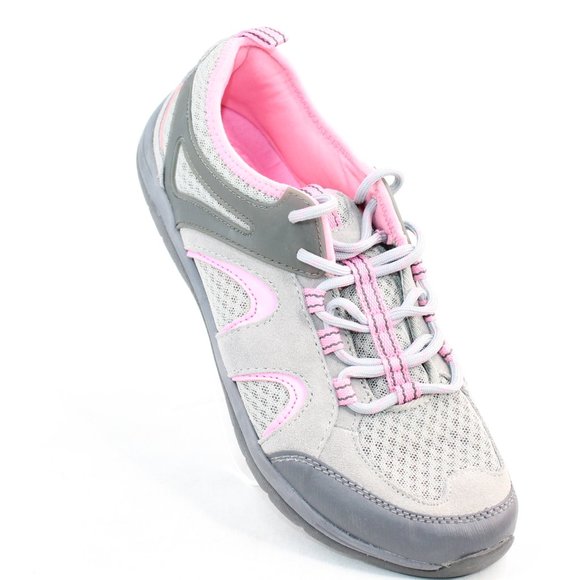 Lands' End Shoes - Lands' End Gray Pink Mesh Walking Sneakers Shoes